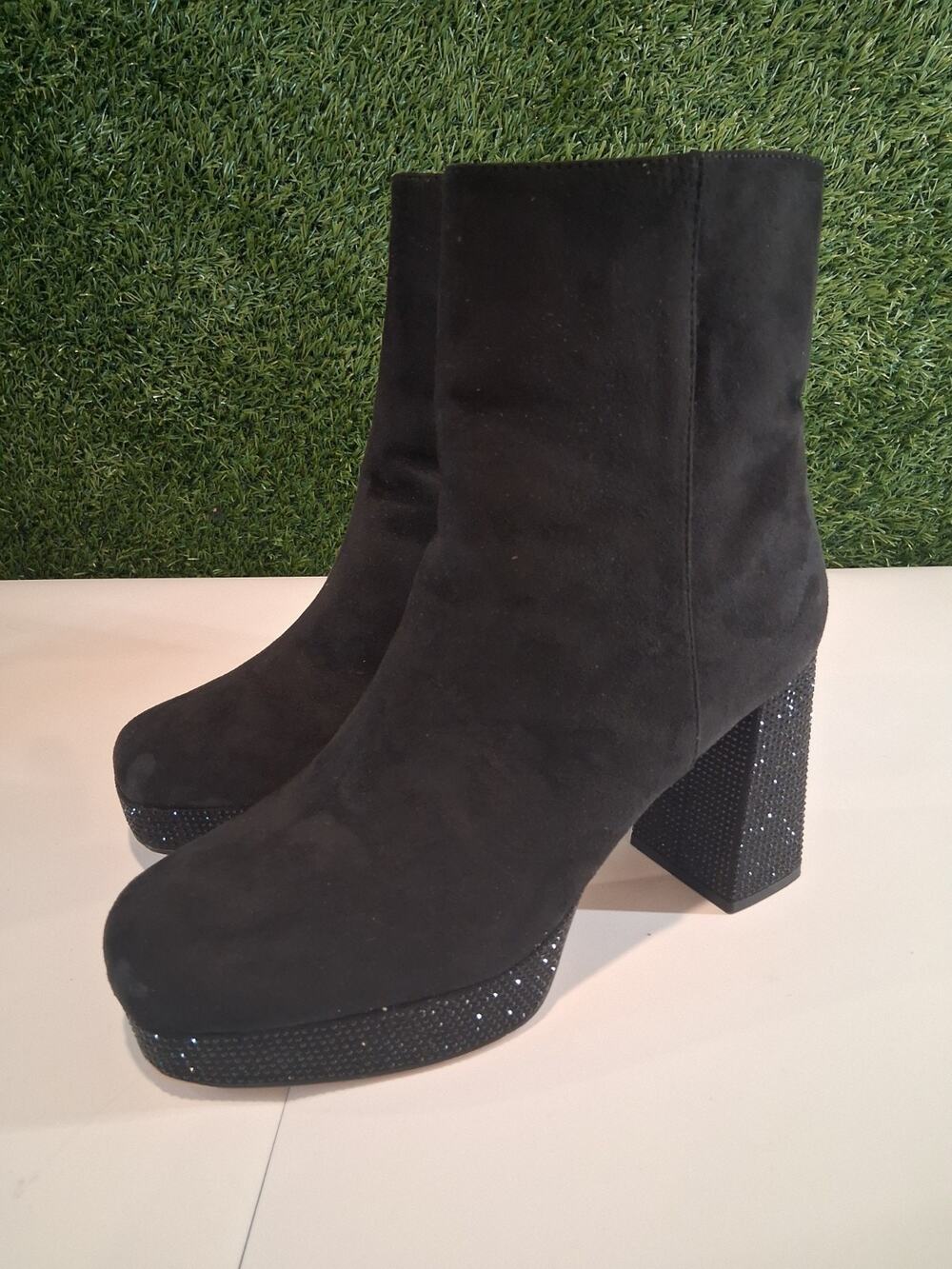 Michael by Michael Shannon Prince Women's Boots Glitter Rhinestone Heel Size 11